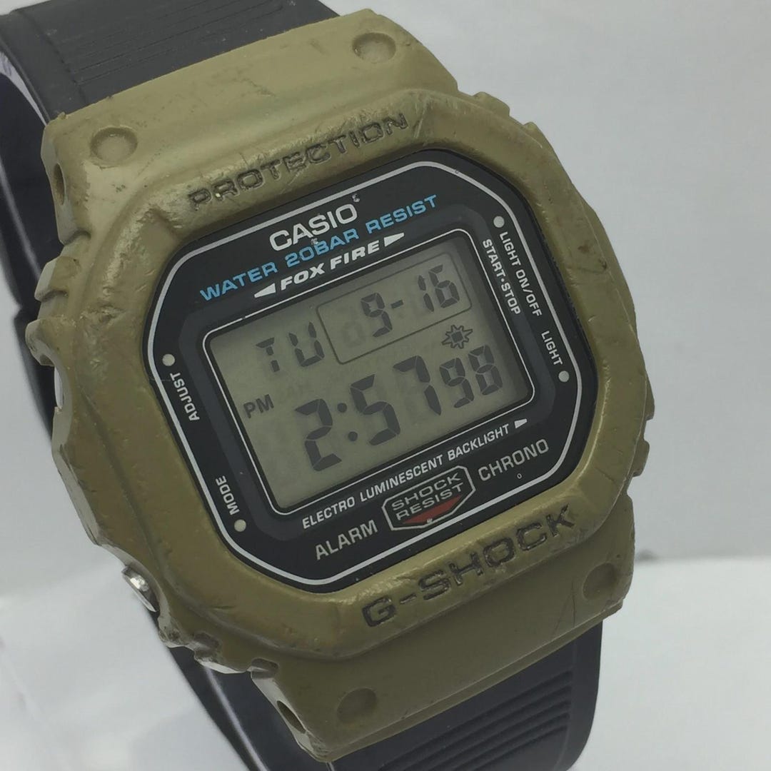 Casio G-shock DW-5600E Fox Fire 1545 Quartz Vintage Watch - Etsy