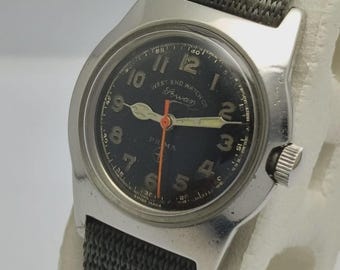 West End Watch Co Sower Prima D 3721 Manual Winding Military Dial Vintage Watch