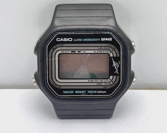 Casio Marlin Lithium Quartz 108 W-200 Alarm Chronograph Vintage Men’ Watch Case