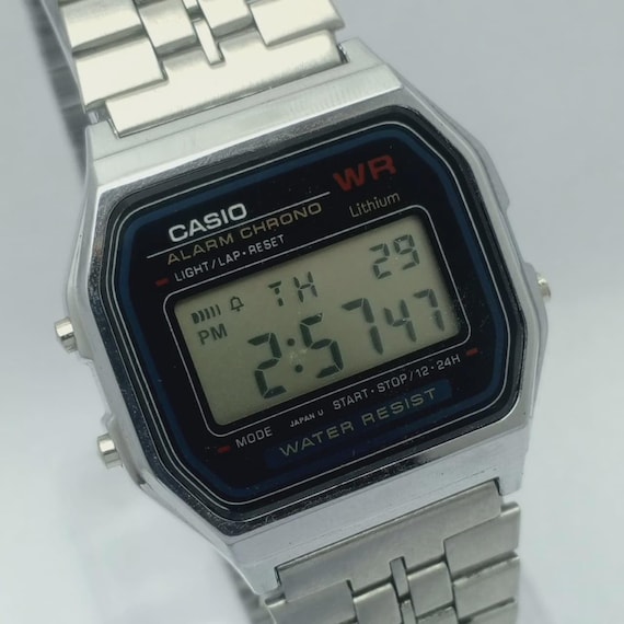カシオ WR リチウム 593 クォーツ A159W デイ/デイト ヴィンテージ