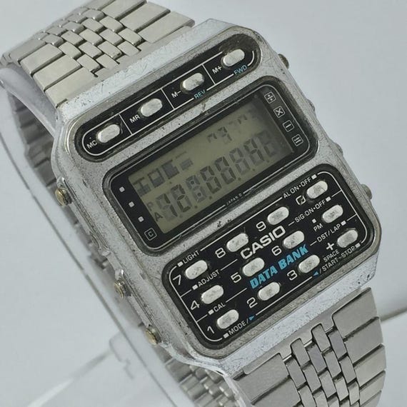 CASIO Data Bank CD-401 Calculator Digital 246 Quartz Vintage Men's