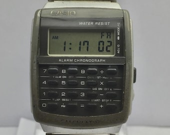 Reloj digital vintage para hombre Casio CA-506 Módulo 437 con cronógrafo, calculadora y alarma.