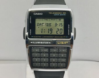 ★*も様 未使用　CASIO DATA BANK 300 1478 電卓付き腕時 Vintage Casio Databank DBC310 Watch Calculator (300 Memory) HTF