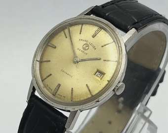 Favre Leuba Geneve 59663 Daymatic Automatik Vintage Herrenuhr