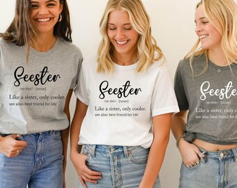 Seester Definition Shirt, Gift for Sister, Best Sister Gift, Funny Saying Shirt, Sister Noun Shirts, Funny Saying Shirt, Sarcastic Tee