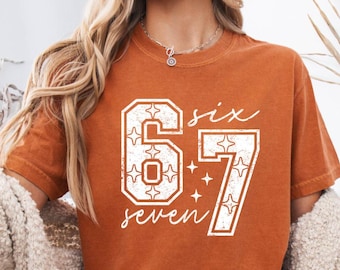 Funny Trendy Shirt, Comfort Colors® 6 7 Meme Shirt, 6 7 Comfort Colors Six Seven Shirt, Couple Meme Shirt Trendy Shirt, Six Seven T-shirt