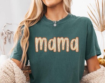 Comfort Colors® Mama Shirt, Floral Mama Shirt, Pregnancy Announcement Boy, Mom Life Shirt, Cute Mom Mothers Day Gift, New Mom Shirt