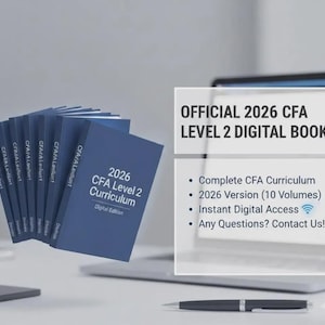 2026 CFA Nivå 2 Digitala Böcker: Komplett Läroplan (Alla 10 Volymer) (Digital Nedladdning), Senaste Utgåvan, CFA Studieguide
