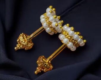 Indian Bollywood Gold Plated Bugadi Earrings for Women and Girls Jewelry Set, Gift for her