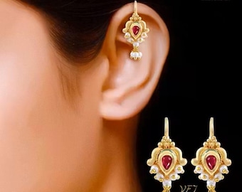 Indian Bollywood Gold Plated Bugadi Earrings for Women and Girls Jewelry Set, Gift for her