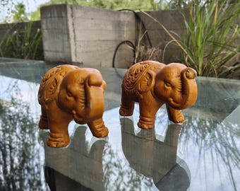 Handgemachte Terrakotta Elefant Figur Kunst | Ton Geschenk zu Ostern | Indisches Wohndekor | Wohnkultur Skulptur | Terrakotta Geschenk Ostern