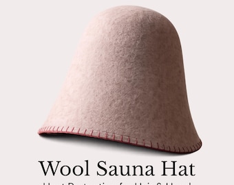 Sauna Hat for Head and Hair Protection | Sauna Accessories | Steam Ritual | Felted Wool