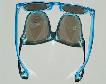 Go Owls! Novelty Sunglasses Blue Frame UV400 Protection Sporty Eyewear