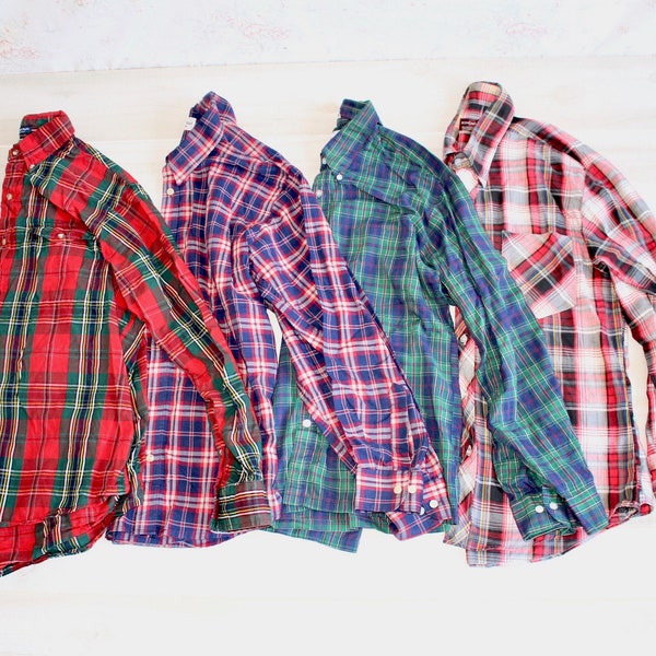 Vintage Flannel Shirt YOU PICK, Oversized Flannel, Grunge Flannel, 90s Flannel, Unisex Flannel, Plaid Button Down Shirt, Cotton, Button Up