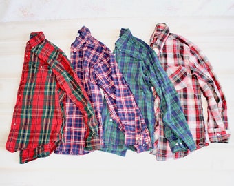 Vintage Flannel Shirt YOU PICK, Oversized Flannel, Grunge Flannel, 90s Flannel, Unisex Flannel, Plaid Button Down Shirt, Cotton, Button Up