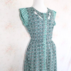 Vintage Indian Sundress, Block Print Dress, Cut Out, Boho, Ethnic, Free People image 4