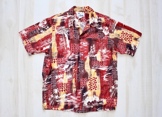 Vintage 70s Hawaiian Shirt, Tropical Shirt, Novel… - image 2