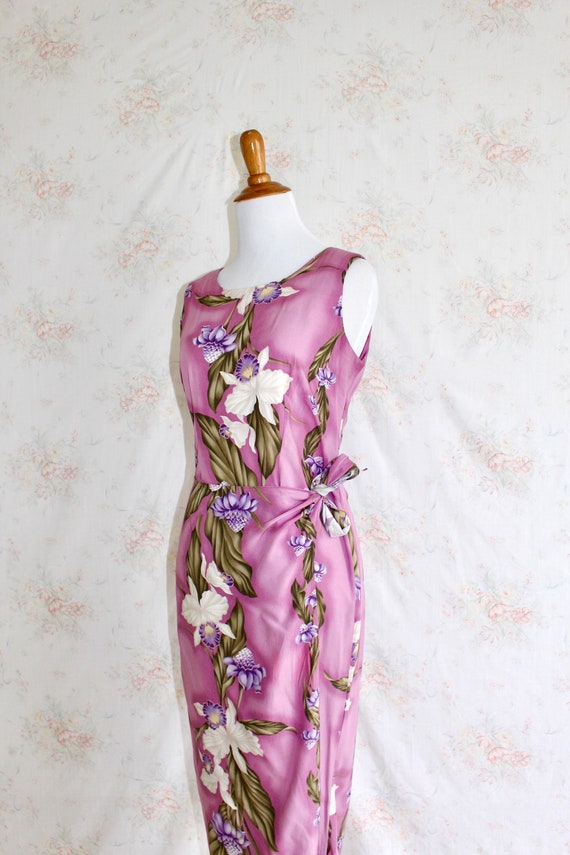 Vintage 80s Hawaiian Dress 1980s Tropical Dress Wrap Dress | Etsy