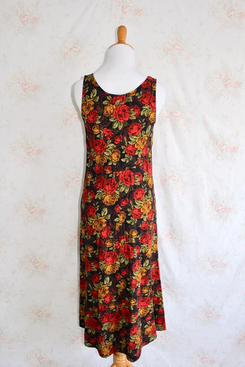 Grunge Dress 90s Floral Dress 1990s Flower Print Maxi Dress | Etsy