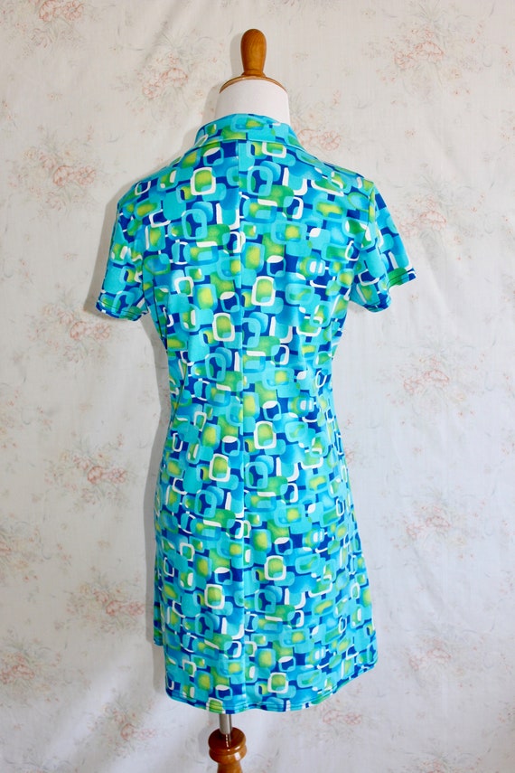 Vintage 90s Op Art Dress, 1990s Geometric Dress, … - image 5