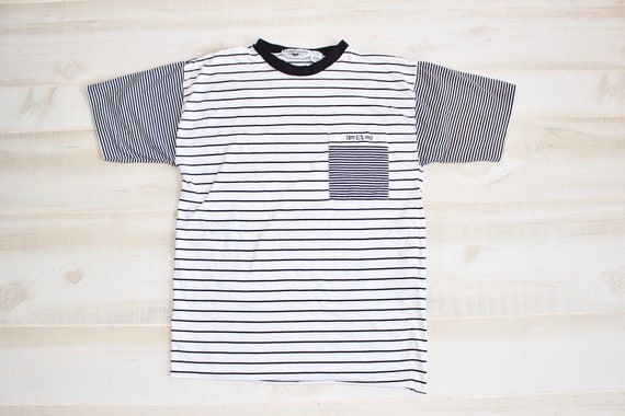 Vintage 80s Striped T Shirt Stripe T Shirt Surf T Shirt | Etsy