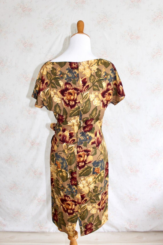 Vintage 90s Wrap Dress, 1990s Floral Dress, Flowe… - image 6