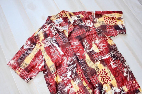 Vintage 70s Hawaiian Shirt, Tropical Shirt, Novel… - image 1