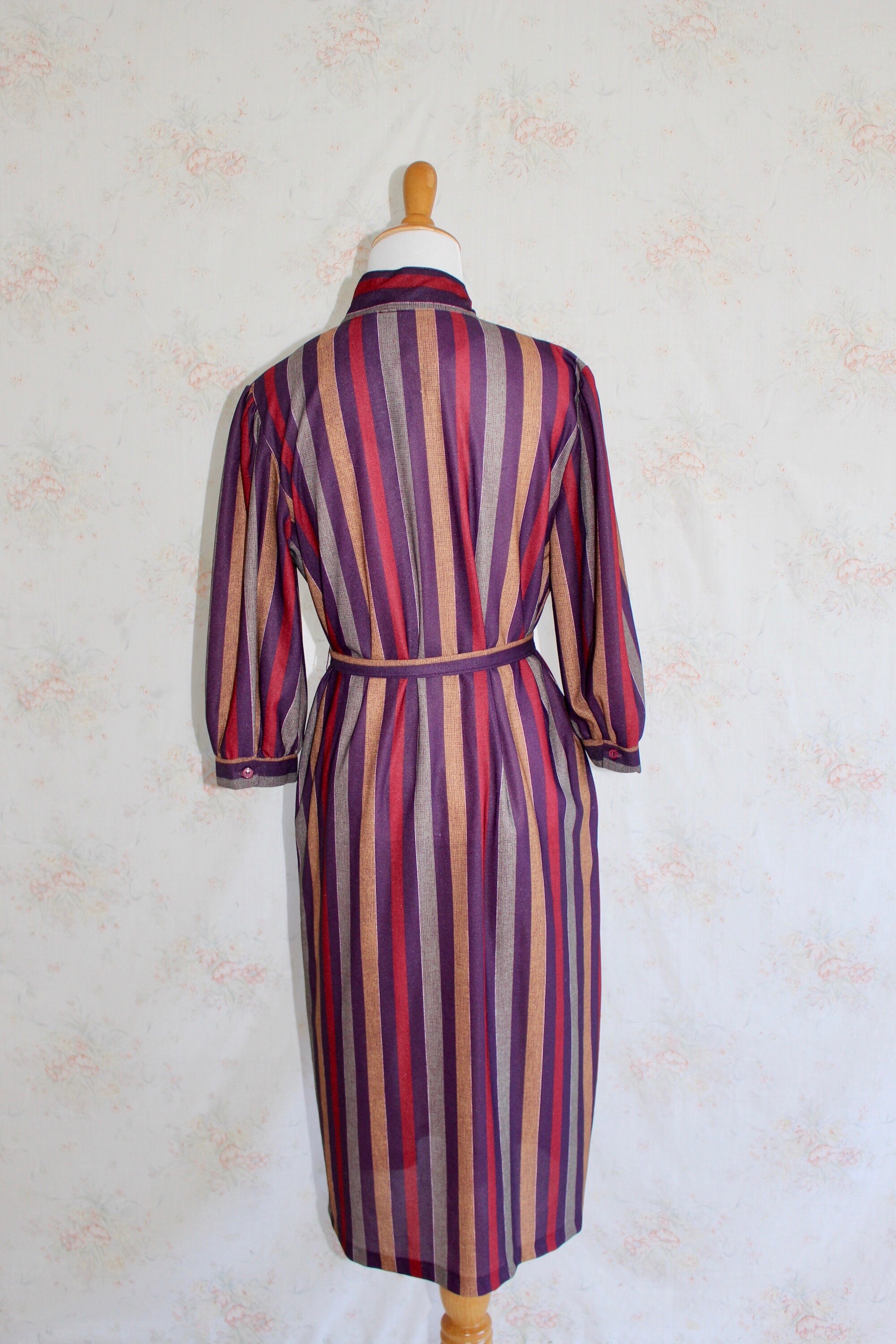 Vintage Cotton Knit Stripey Dress main image 0