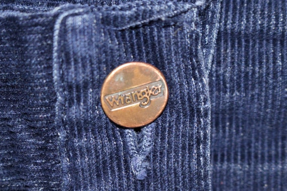 Vintage Wrangler Corduroy Pants, Navy, Wide Leg, … - image 5