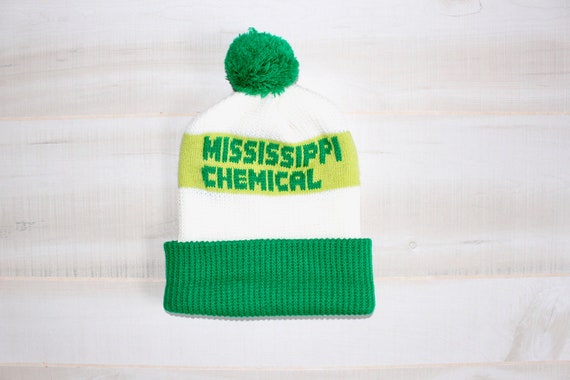 Vintage 70s Beanie 1970s Pom Pom Hat 