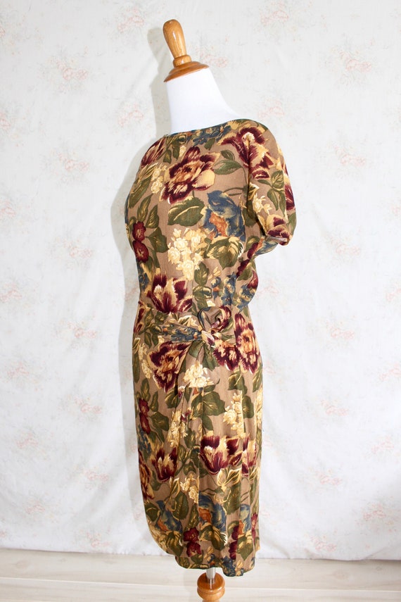 Vintage 90s Wrap Dress, 1990s Floral Dress, Flowe… - image 4