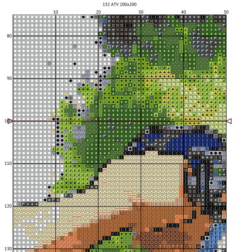 ATV Cross Stitch Pattern PDF - Adventure Sport Modern Embroidery ...