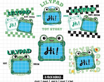 6190 - Lilypad, pacchetto Toy Story DTF a colori Svg, Eps, Png, Dxf, Jpeg (6 disegni)