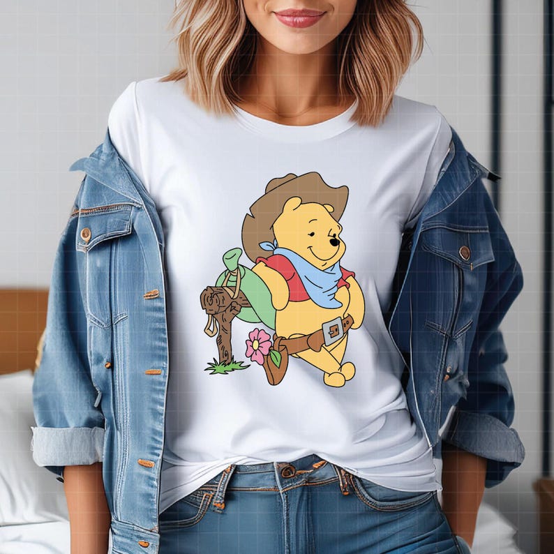 Rodeo Rope Blue 4517 - Winniee Pooh Cowboy Pack Bundle Dtf Full Color Svg, Eps, Png ...