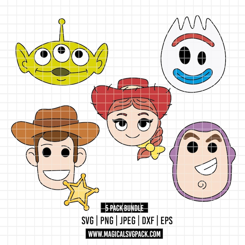 4863 - Toy Story Cartoons Characters Pack Bundle Dtf Full Color Svg ...