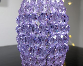 Small Faceted Glass Beaded Light Bulb Cover, Chandelier Shade, Sconce Shade, Candelabra Shade, Shabby Chic Lamp Shade Small Faceted Glass Beaded Light Bulb Cover, Chandelier Shade, Sconce Shade, Candelabra Shade, Shabby Chic Lamp Shade