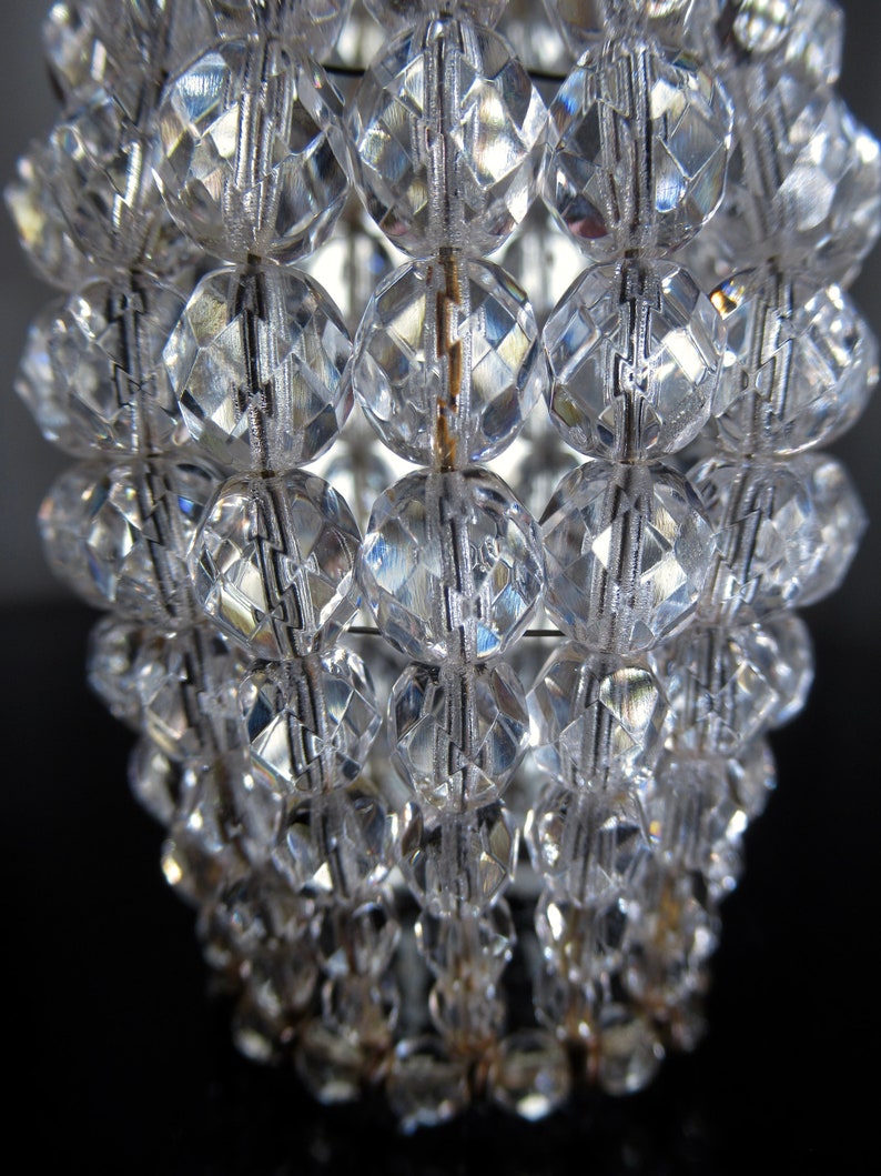 Small Rustic Glass Beaded Light Bulb Cover Antique Rustic Etsy