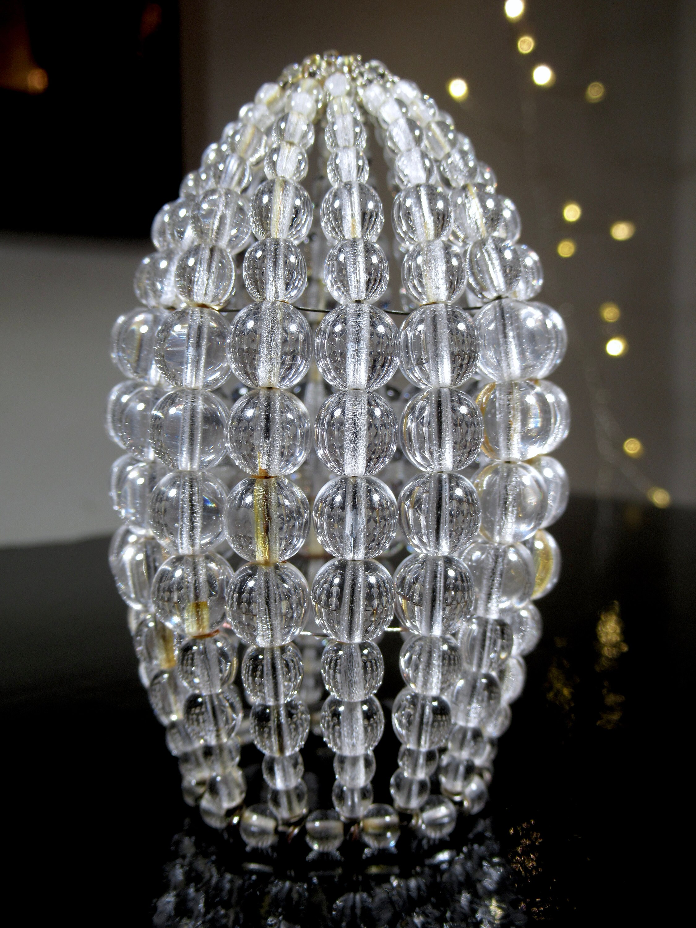 Small Rustic Beaded Light Bulb Cover Antique Style Chandelier Etsy