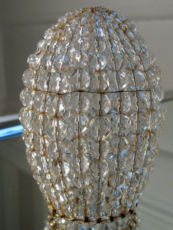 Medium Oxidized Beaded Light Bulb Cover Antiqued Rustic Etsy