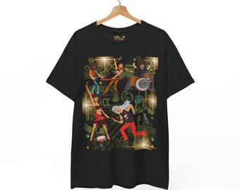 Rock Band Cartoon Concert T-Shirt | Music Lover Tee | Fun Band Graphic Shirt