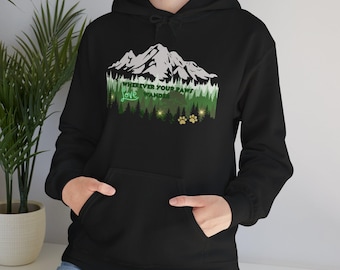 Nature Lover Hoodie, Mountain Forest Travel Gift, Motivational Hiking Sweatshirt