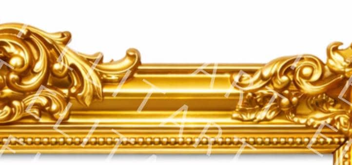 Luxurious Ornate Gold Picture Frame - Polished 24K Gold Baroque Frame ...