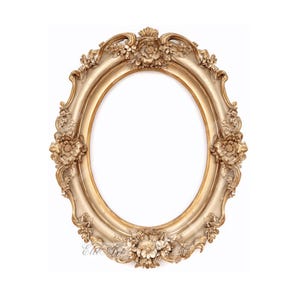 Antique-Inspired Gold Oval Baroque Frame – Lush Peony Rose Flower Garland, Luxury Home Mirror Frame