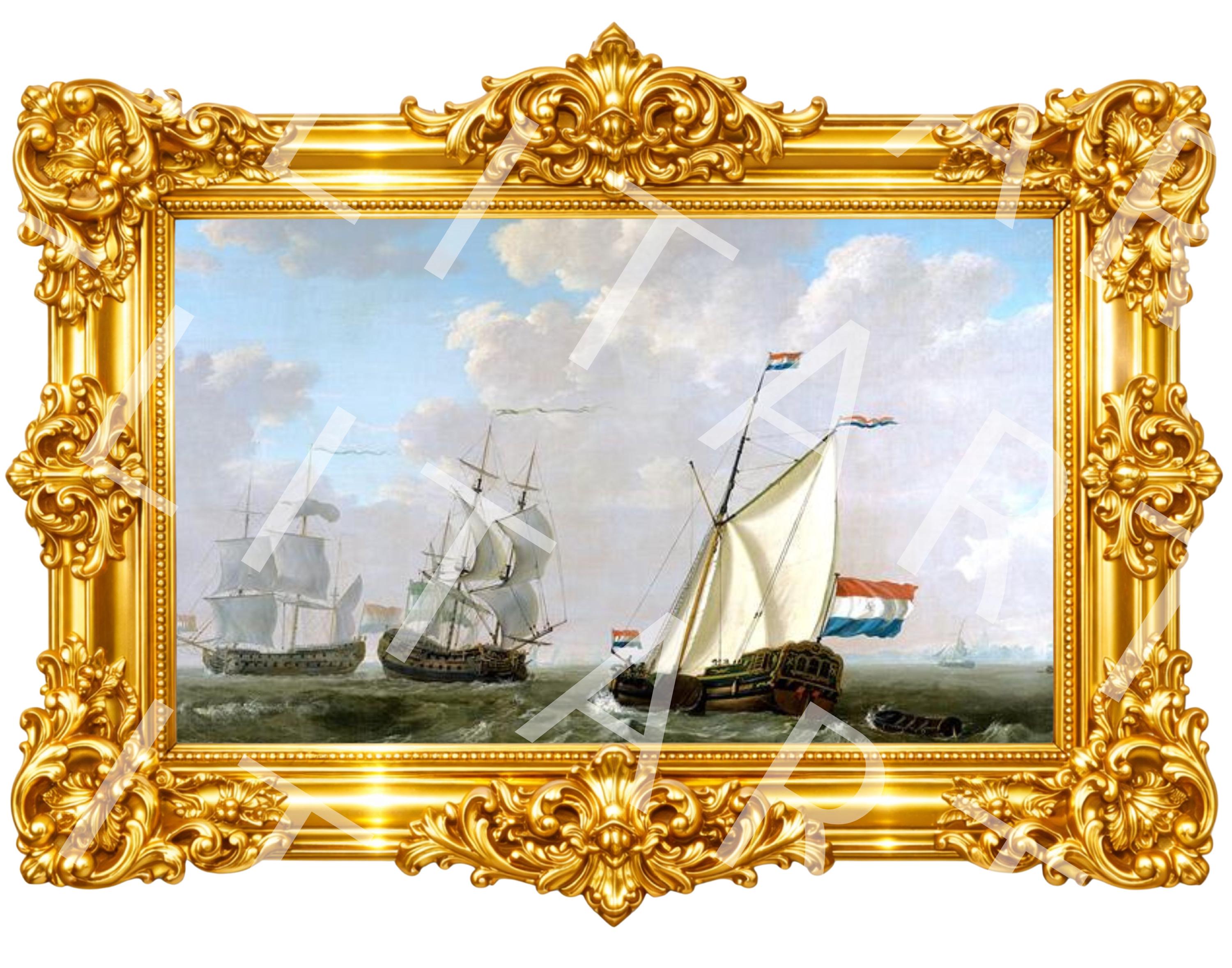 Luxurious Ornate Gold Picture Frame - Polished 24K Gold Baroque Frame ...