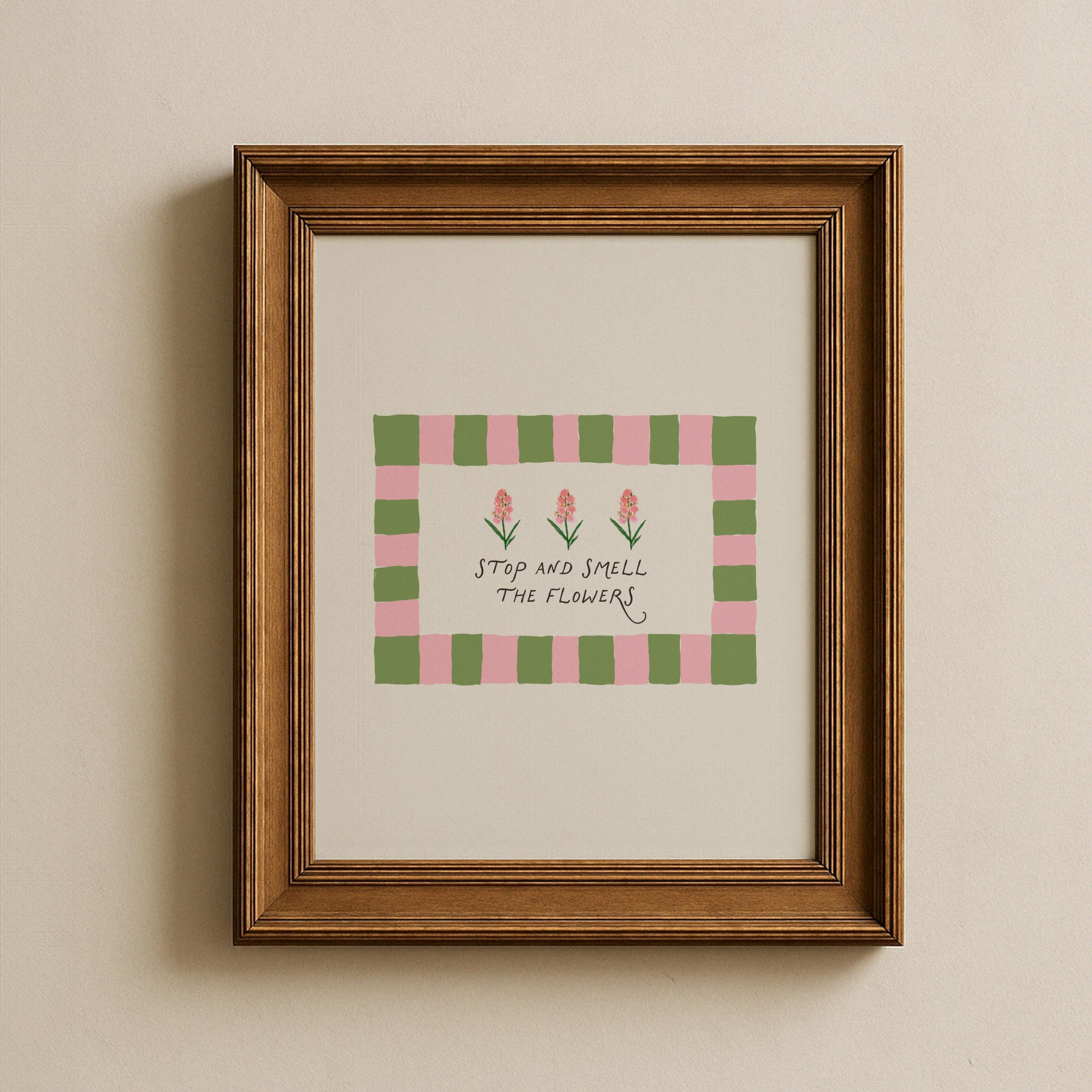 Stop and Smell the Flowers Print - Etsy