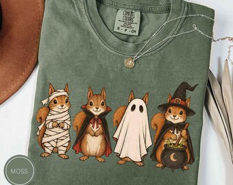 Funny Squirrel Halloween Shirt, Comfort Colors® Boo Tee, Cute Squirrel Gift