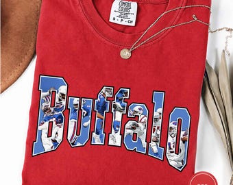 Buffalo Football Shirt, Comfort Colors Bills Tee, Game Day Apparel Gear, Football Fan Gifts