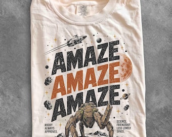 Amaze Rocky Alien Shirt, Project Hail Mary Sci-Fi Tee, Comfort Colors Book Lover Gift