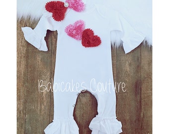 Newborn Girl Valentine Outfit, Babys 1st Valentine, Baby Ruffle Romper, Take Home Outfit, Heart Baby Outfit, Coming Home Outfit, Cupid Baby