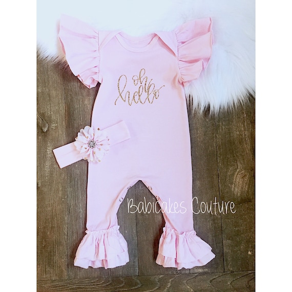 etsy baby girl coming home outfit